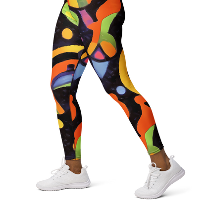 Yoga Leggings - Neon Symphony