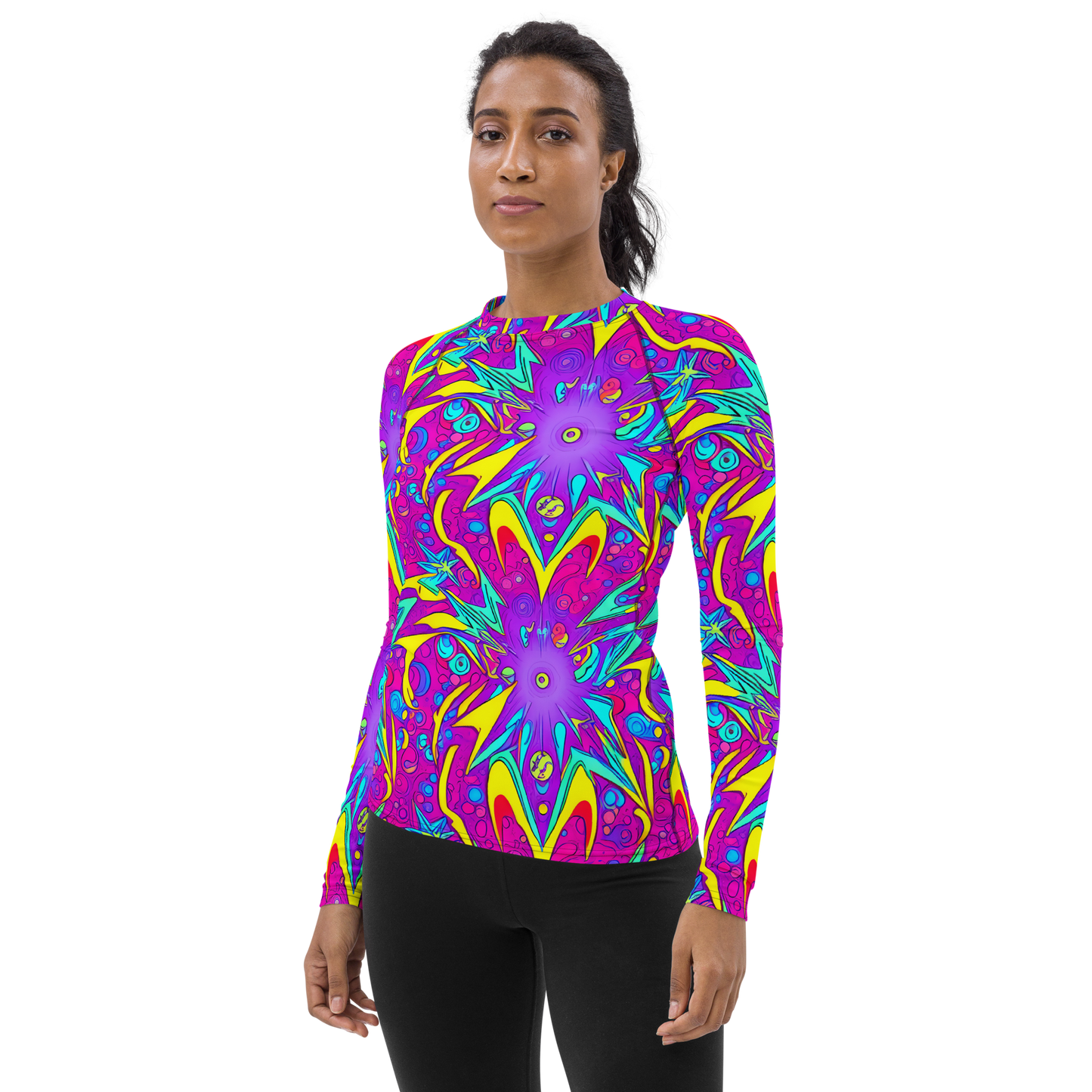 Women's Rash Guard - Nebula Radiance