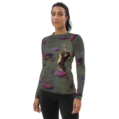 Women's Rash Guard - Ethereal Bloom