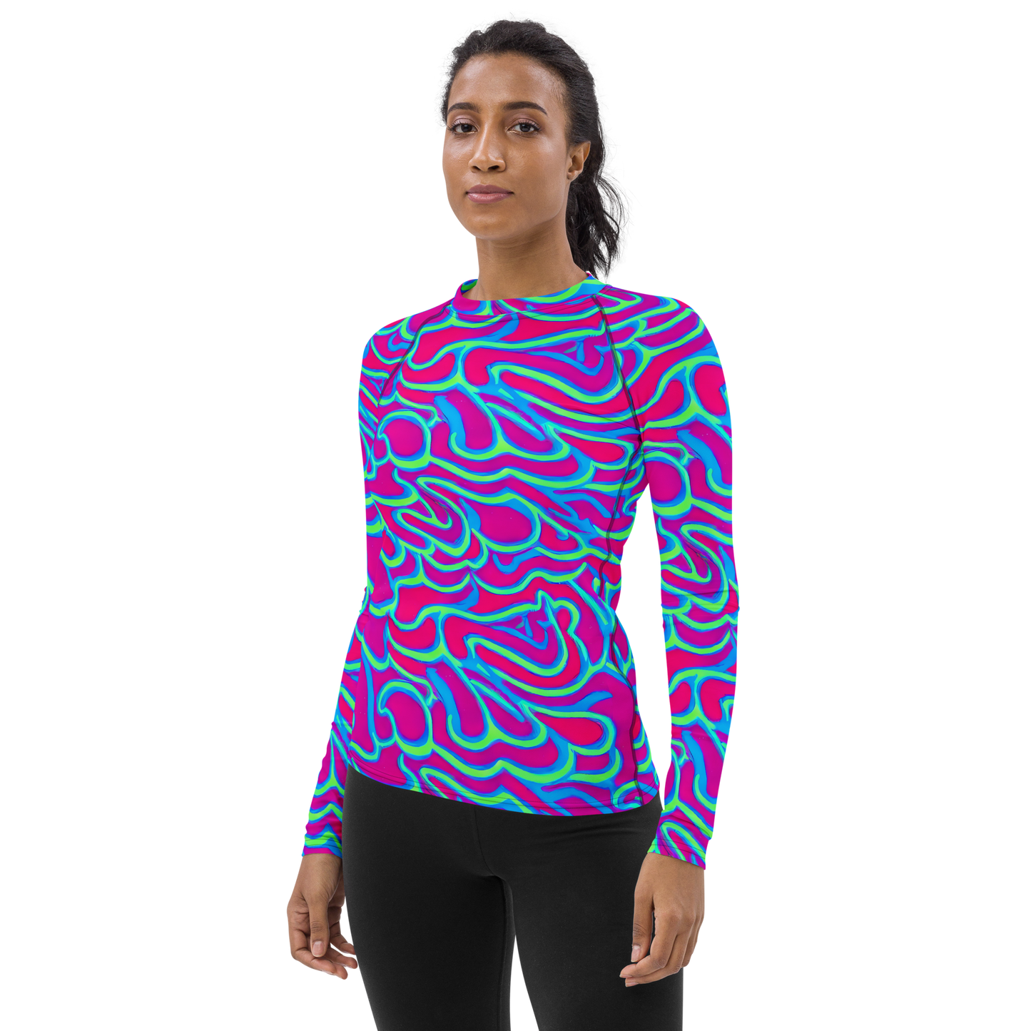 Women's Rash Guard - Aquatic Ember