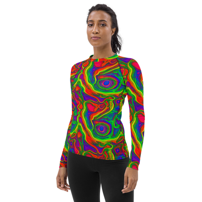 Women's Rash Guard - Psychedelic Waves