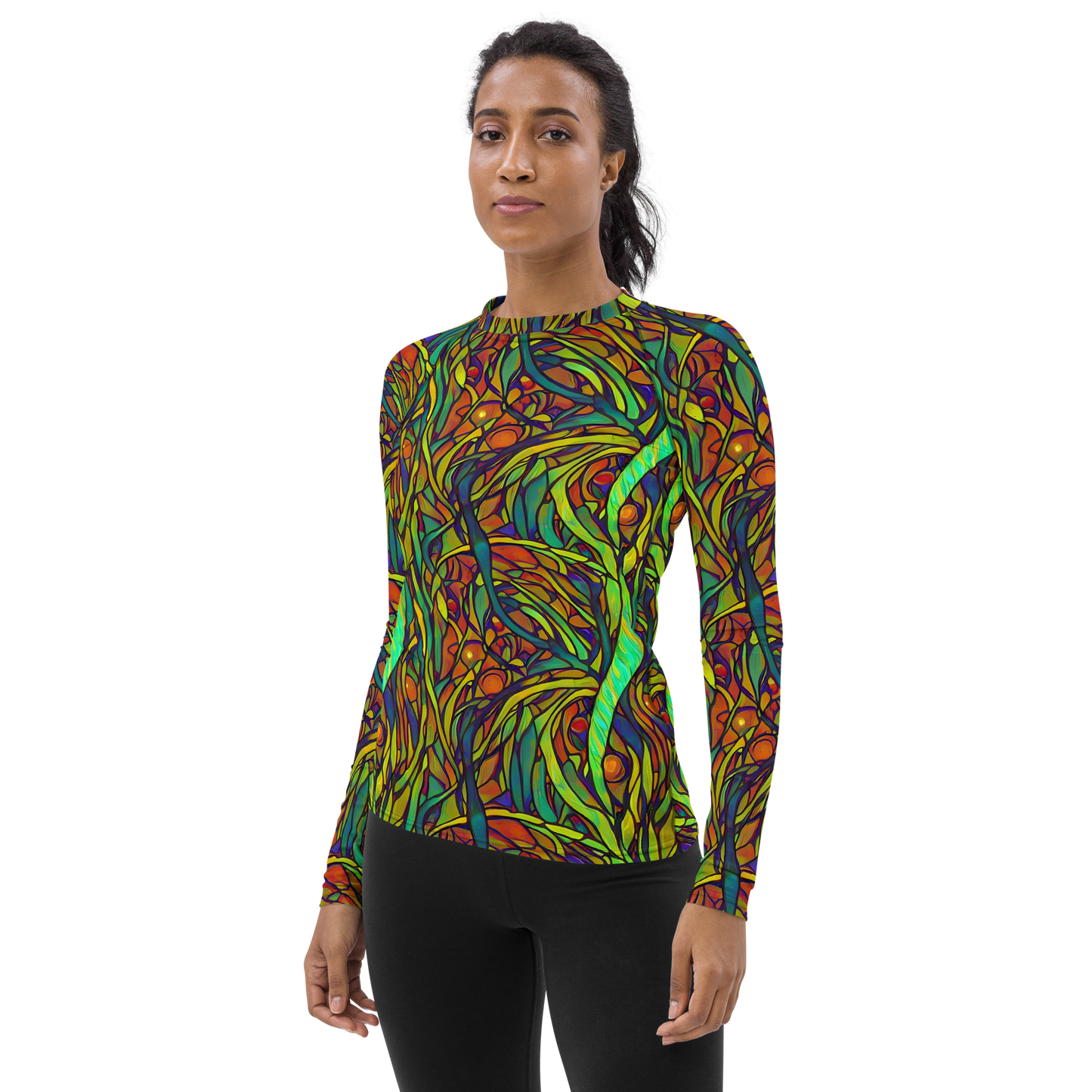 Women's Rash Guard - Cosmic Garden