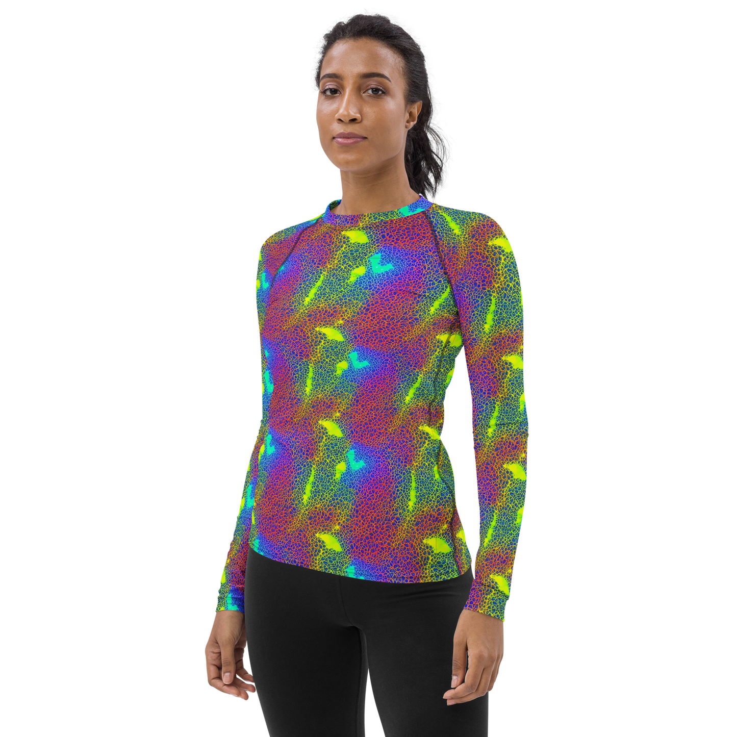 Women's Rash Guard - Prismatic Web