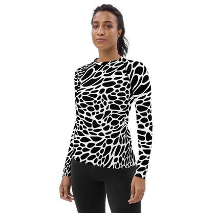 Women's Rash Guard - Monochrome Mystique