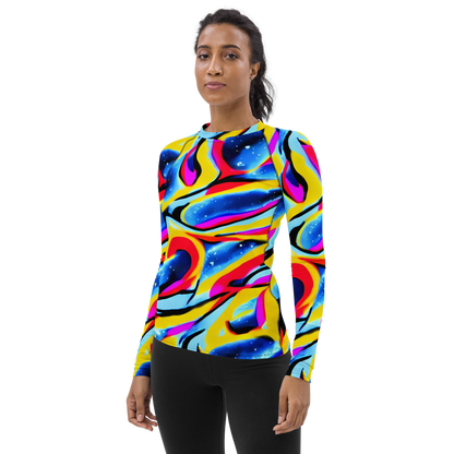 Women's Rash Guard - Electric Dreamscape