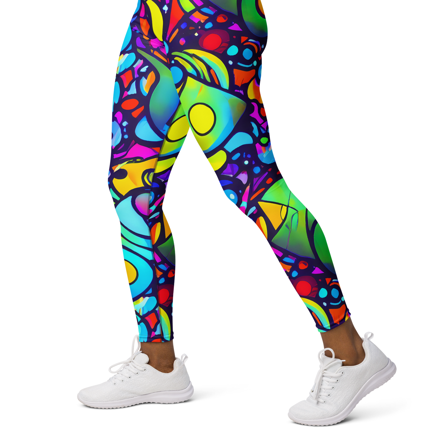 Yoga Leggings - Neon Graffscape