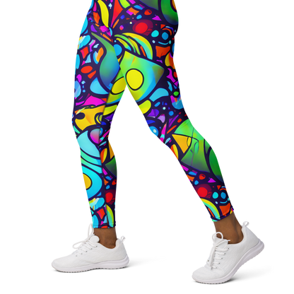 Yoga Leggings - Neon Graffscape