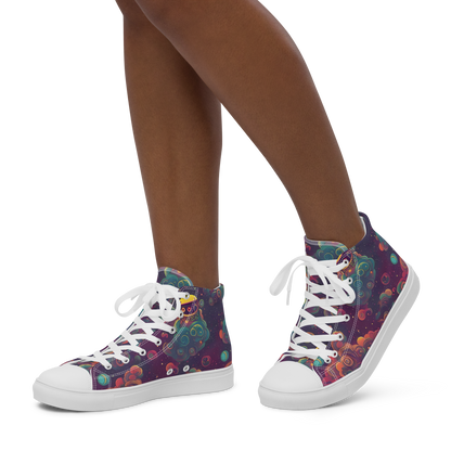 Women's High Top Canvas Shoes - Nebula Dreamscape