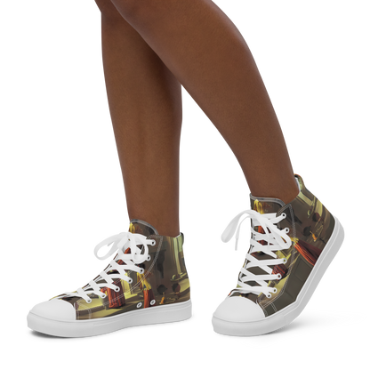Women's High Top Canvas Shoes - Surreal Shadows
