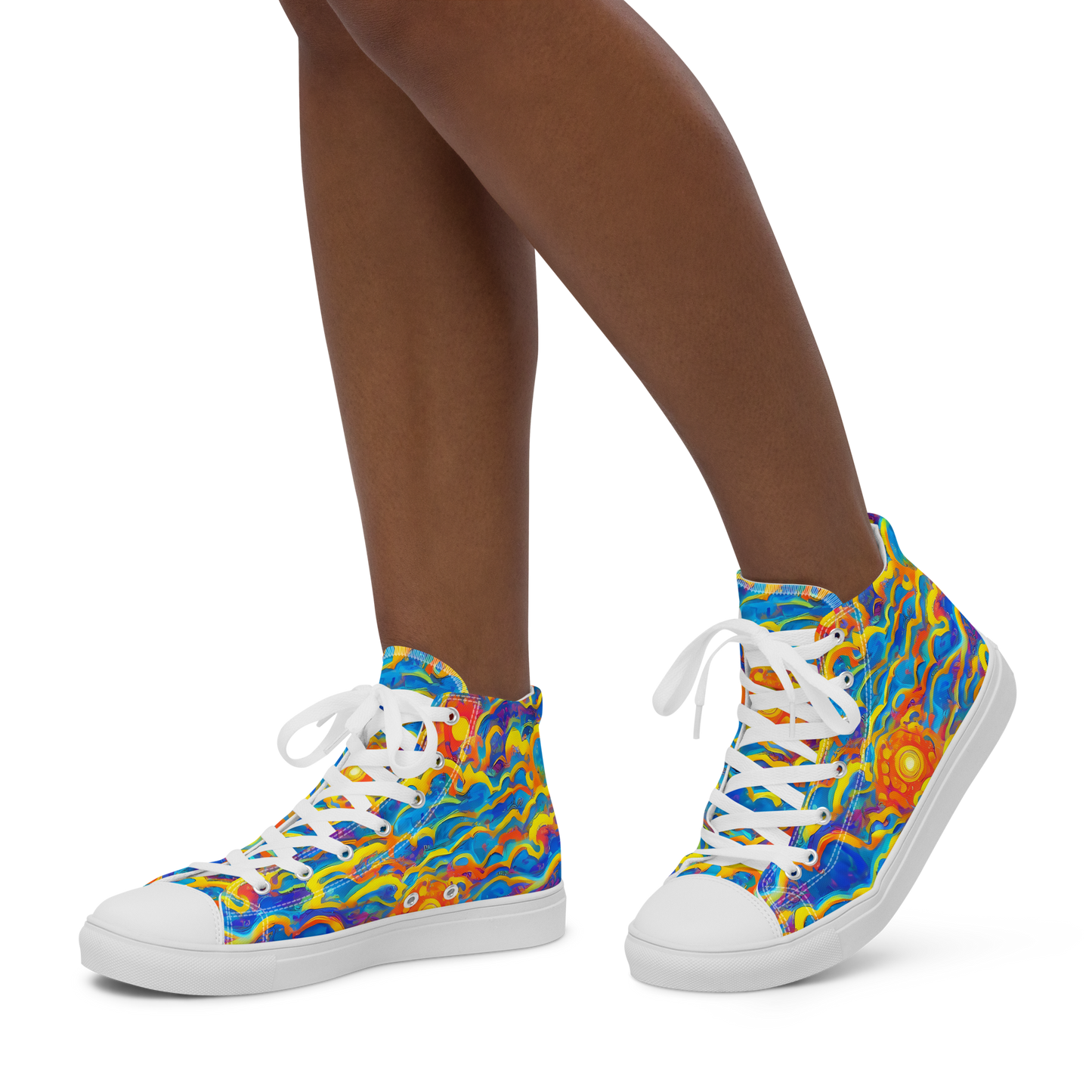 Women's High Top Canvas Shoes - Chroma Ripple