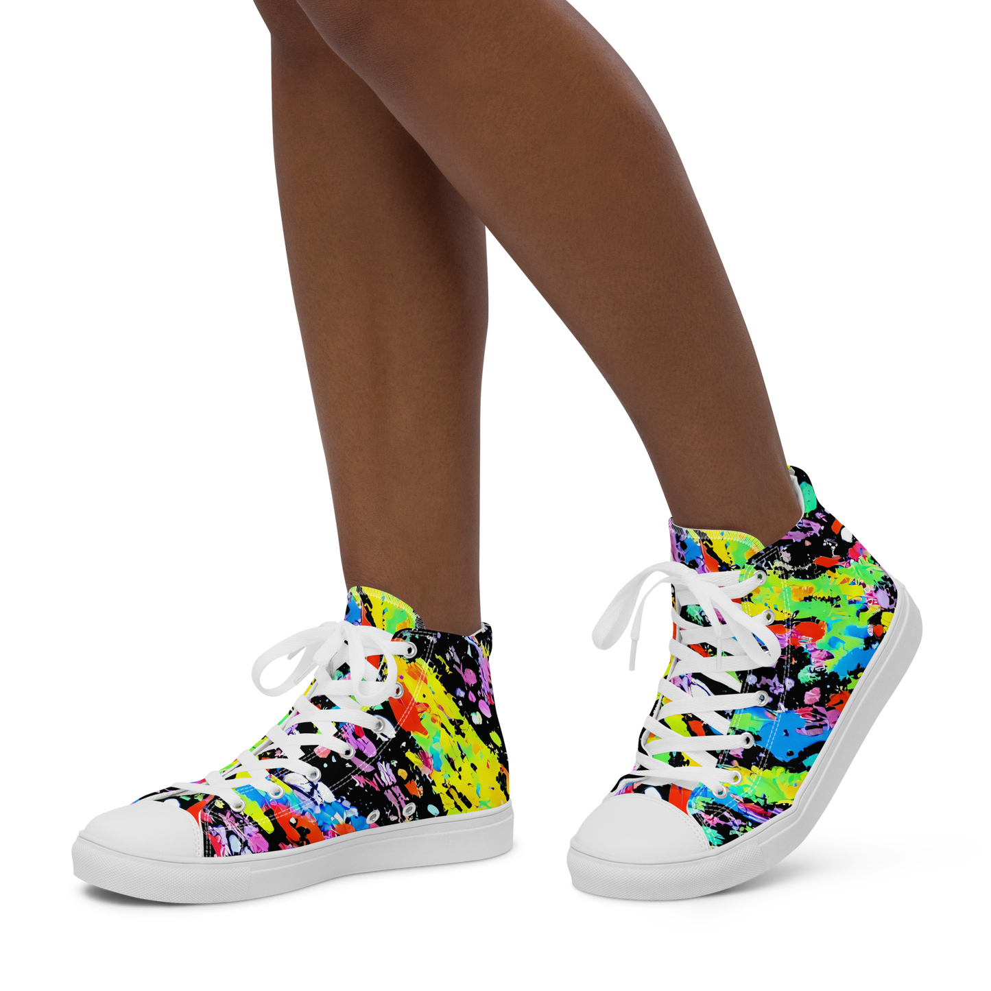 Women's High Top Canvas Shoes - Pollock Pulse