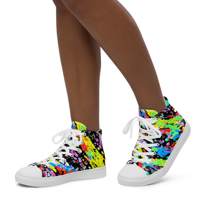 Women's High Top Canvas Shoes - Pollock Pulse