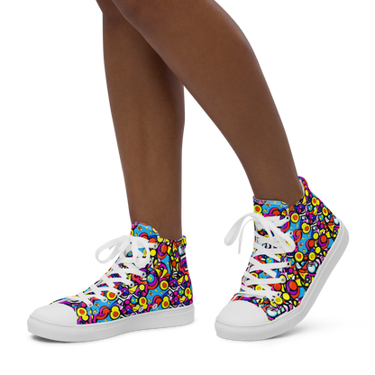 Women's High Top Canvas Shoes - Stellar Circus