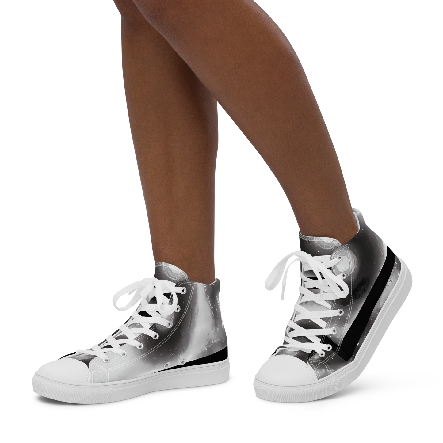 Women's High Top Canvas Shoes - Arbus Whorls