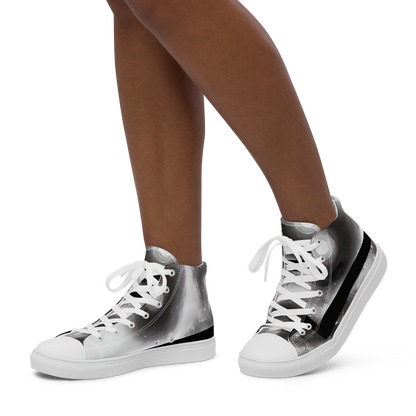 Women's High Top Canvas Shoes - Arbus Whorls