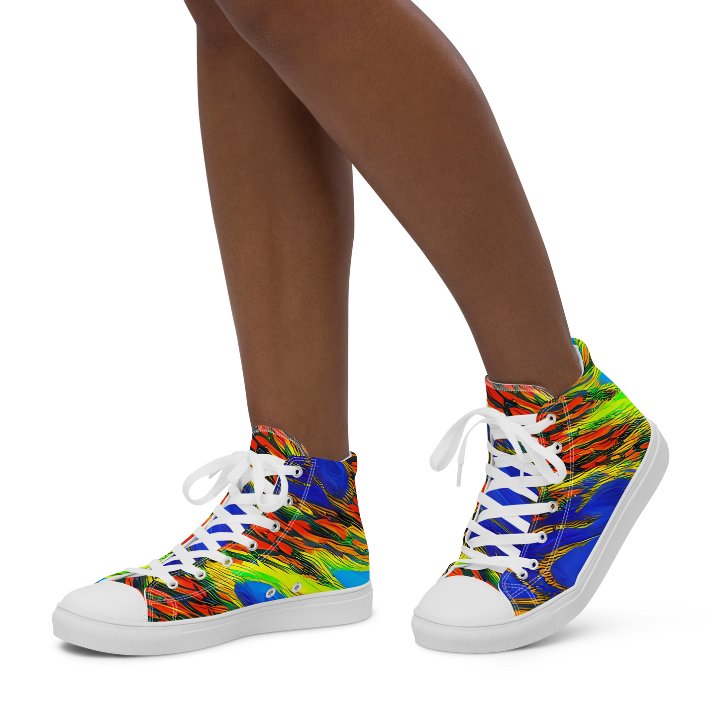 Women's High Top Canvas Shoes - Hodgkin's Blaze