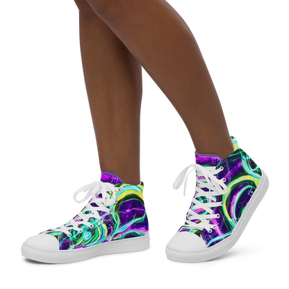 Women's High Top Canvas Shoes - Quesnel's Vortex