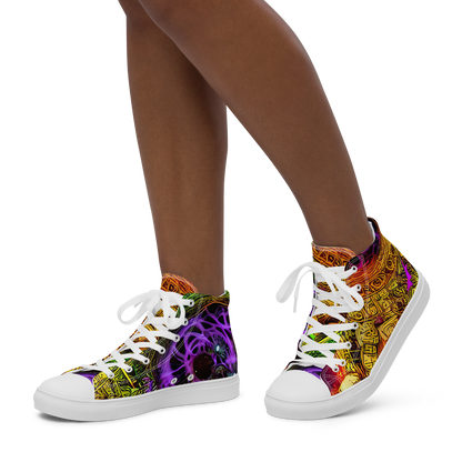 Women's High Top Canvas Shoes - Neon Glyphworks