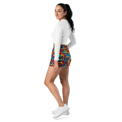 Women’s Athletic Shorts - Astral Grid