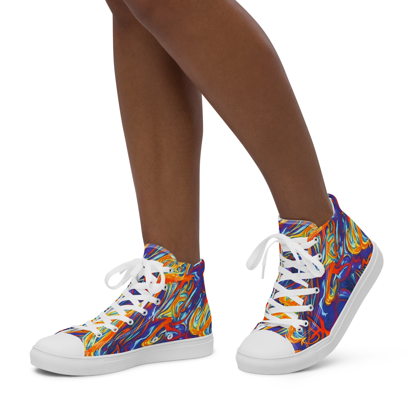 Women's High Top Canvas Shoes - Galactic Ember
