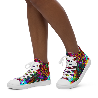 Women's High Top Canvas Shoes - Stellar Burst