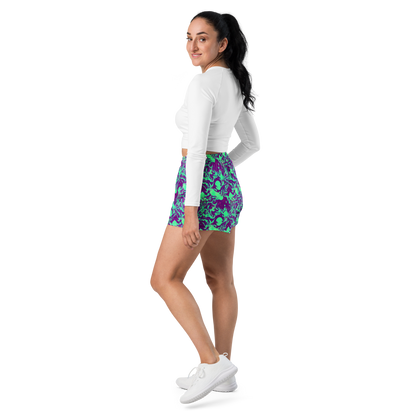 Women’s Athletic Shorts - Alien Ripples