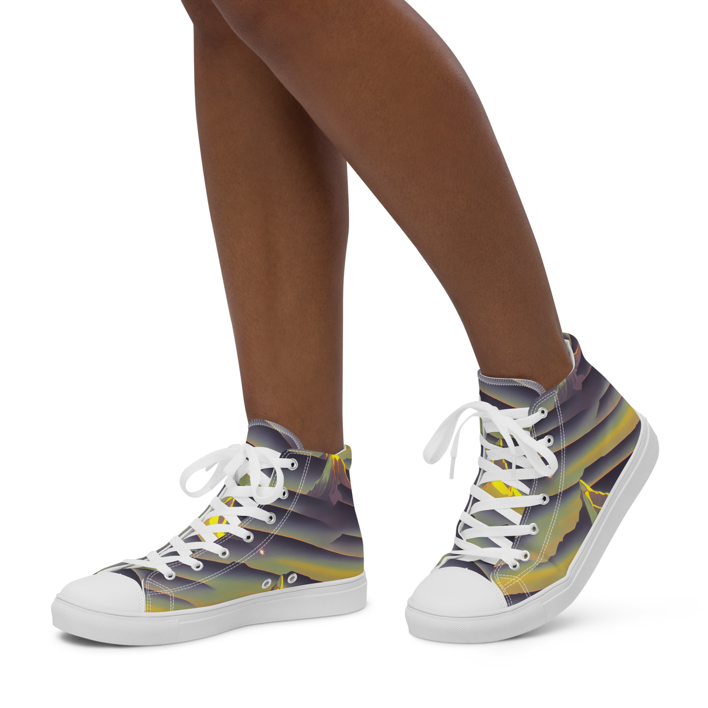 Women's High Top Canvas Shoes - Surreal Summit