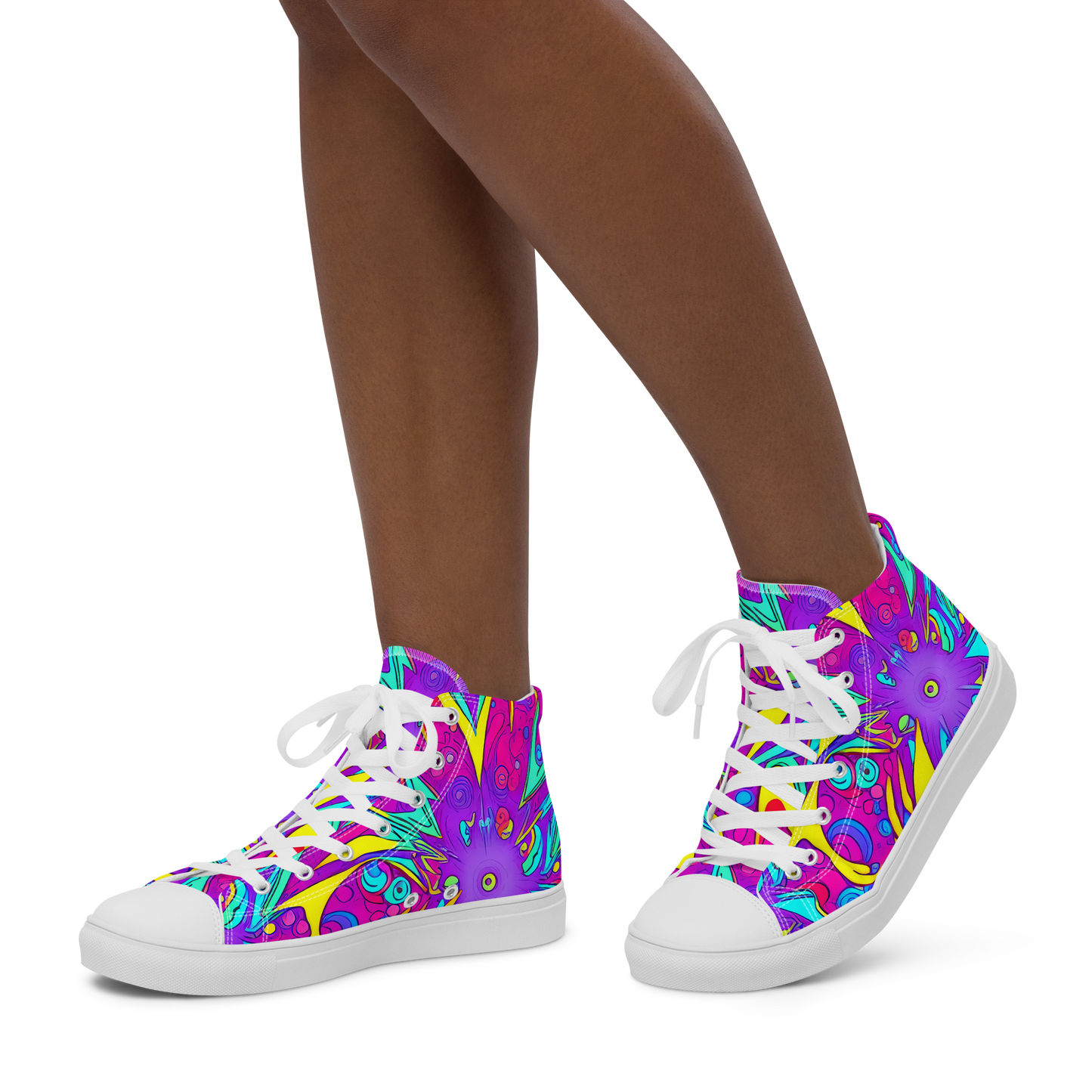Women's High Top Canvas Shoes - Nebula Radiance