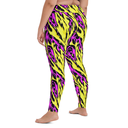 Yoga Leggings - Neon Savanna