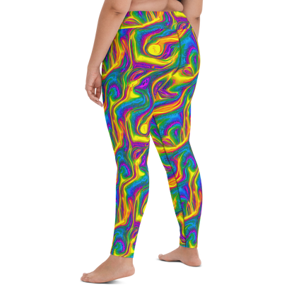 Yoga Leggings - Electric Aurora