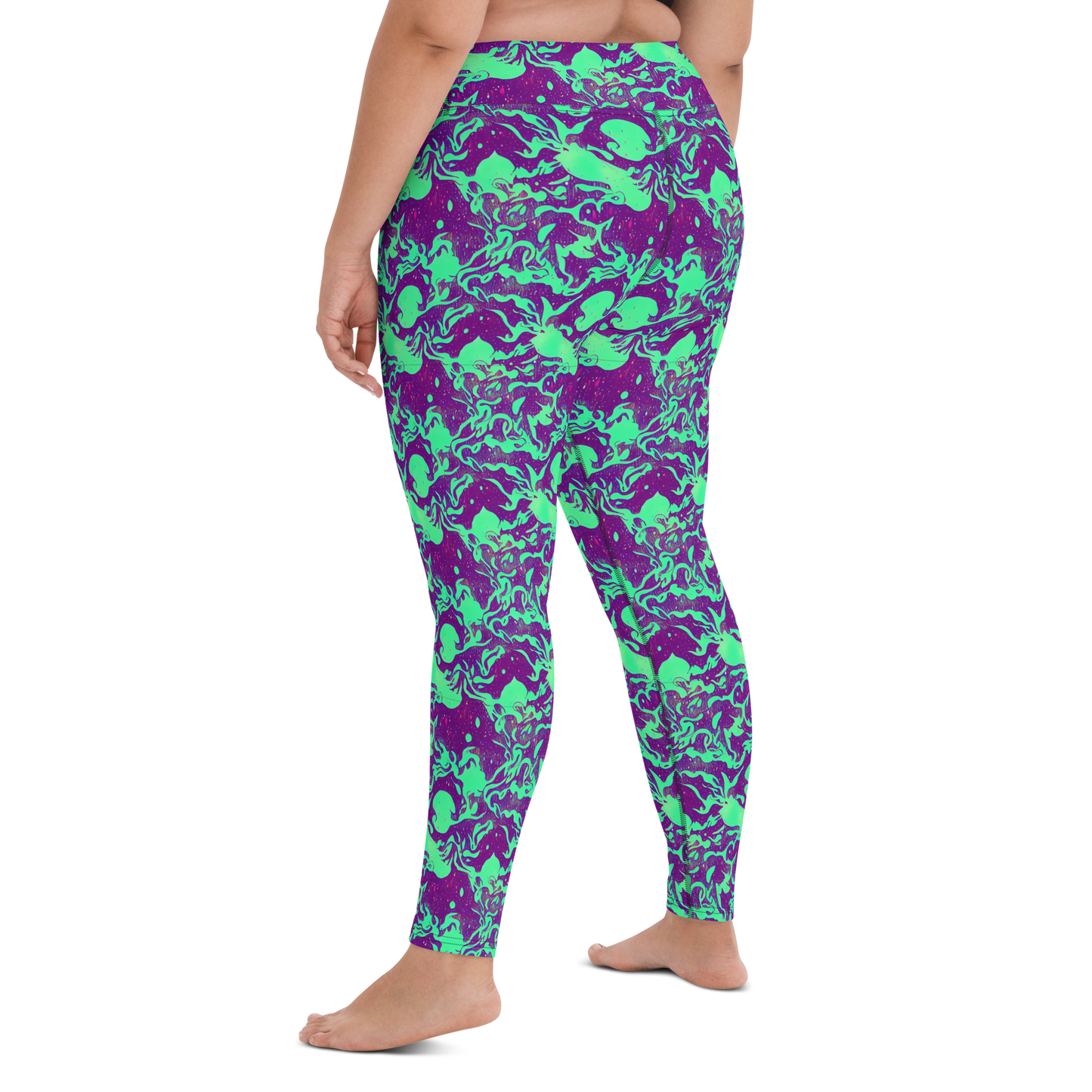 Yoga Leggings - Alien Ripples