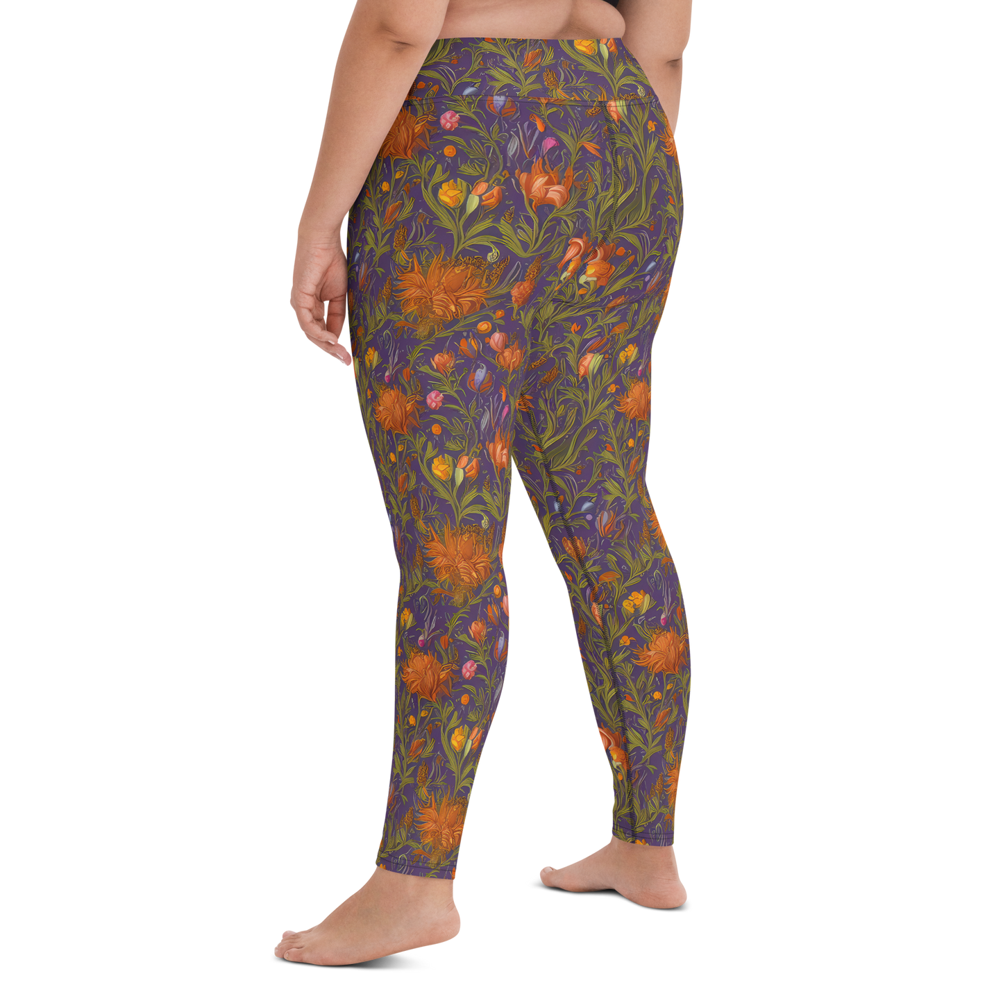 Yoga Leggings - Botanical Nebula