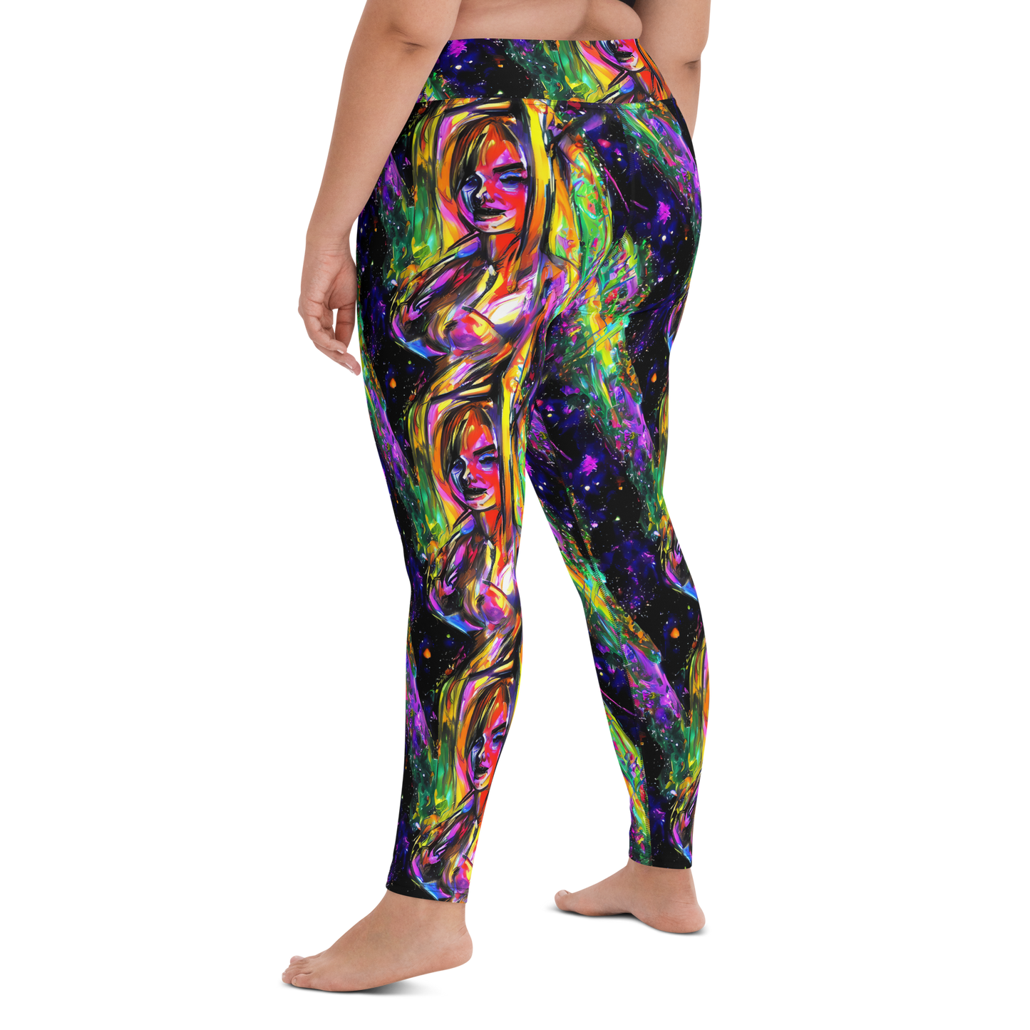 Yoga Leggings - Galactic Flamenco