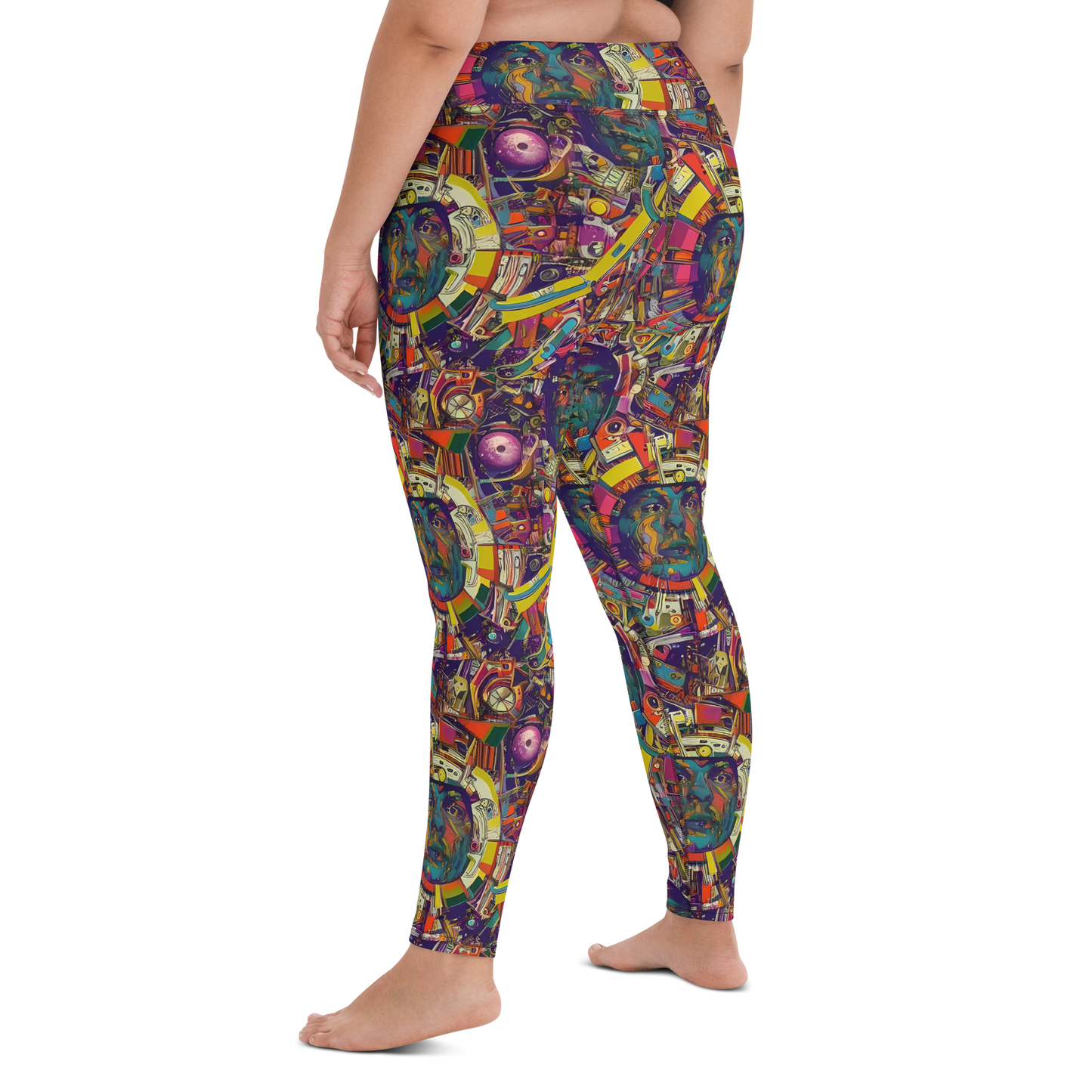 Yoga Leggings - Cosmic Collage