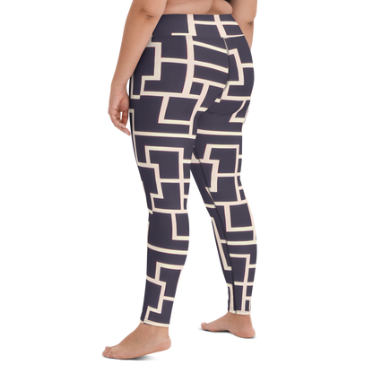 Yoga Leggings - Gilded Gridlock