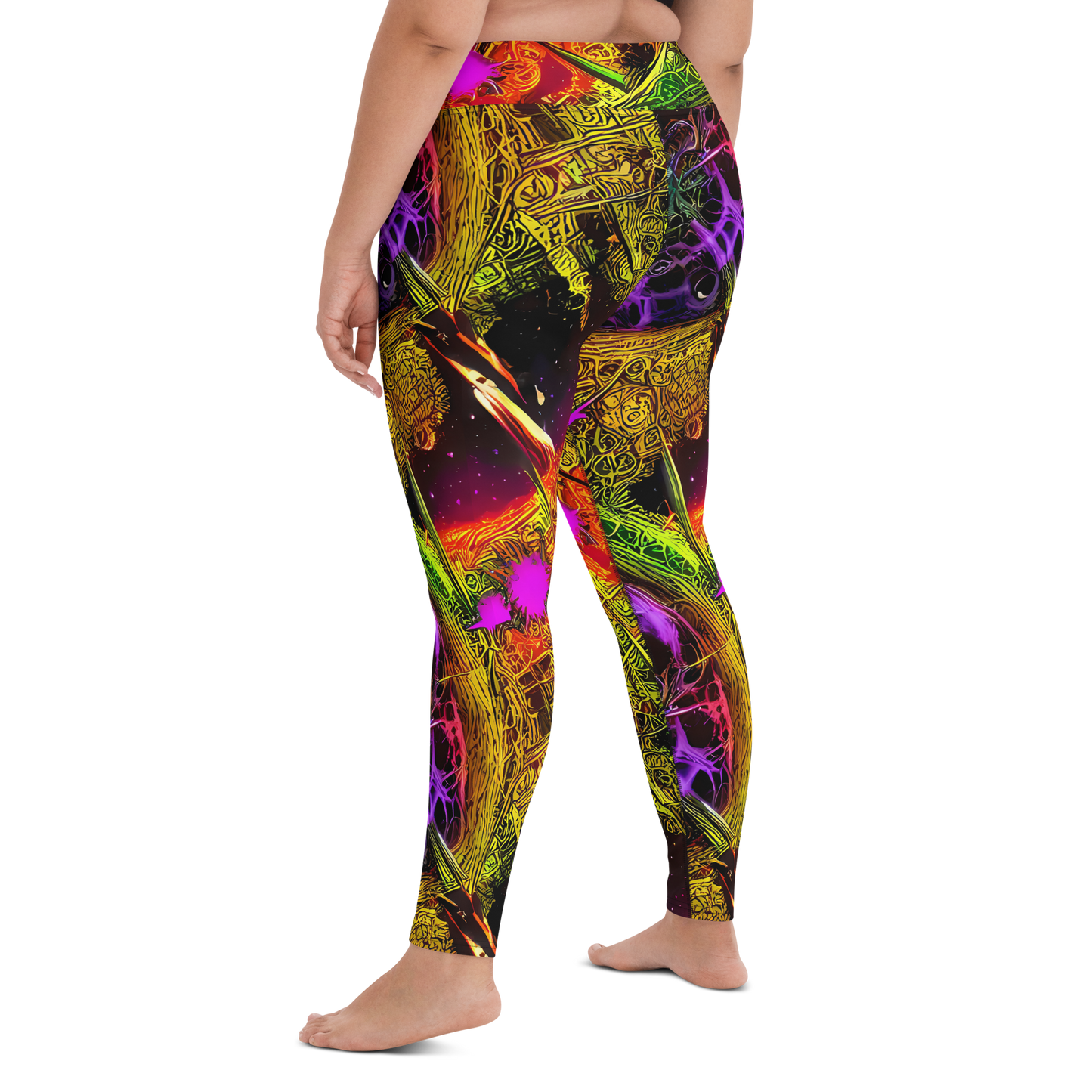 Yoga Leggings - Neon Glyphworks