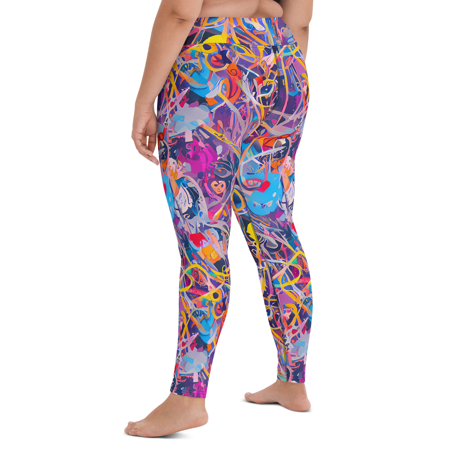 Yoga Leggings - Vibrant Fusion