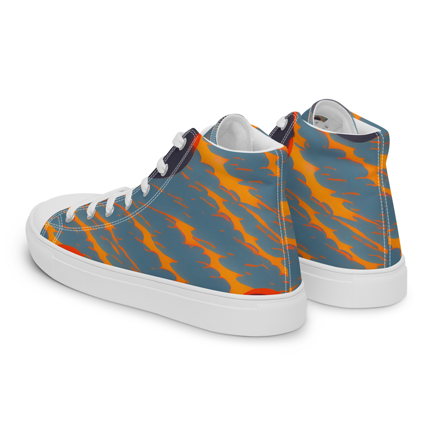 Men's High Top Canvas Shoes - Flames of Gravity