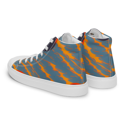 Men's High Top Canvas Shoes - Flames of Gravity