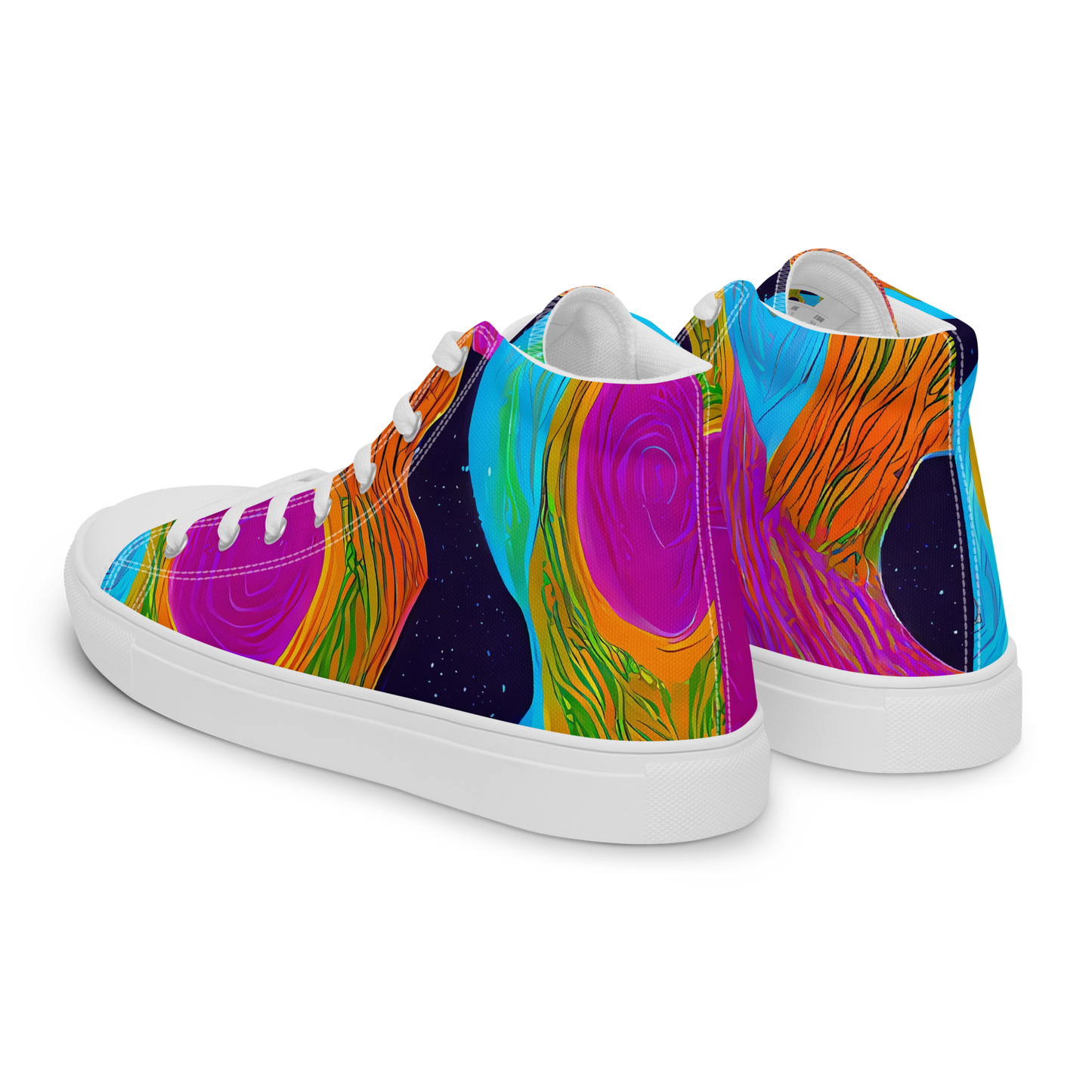 Women's High Top Canvas Shoes - Galactic Harmony