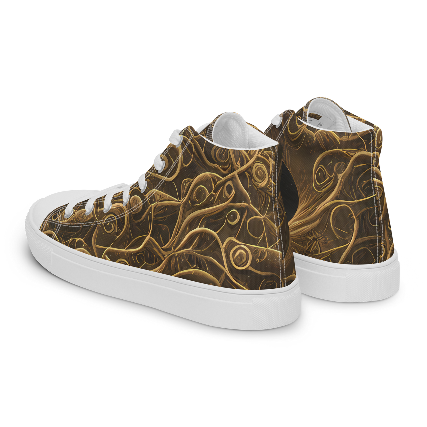 Women's High Top Canvas Shoes - Gilded Reverie