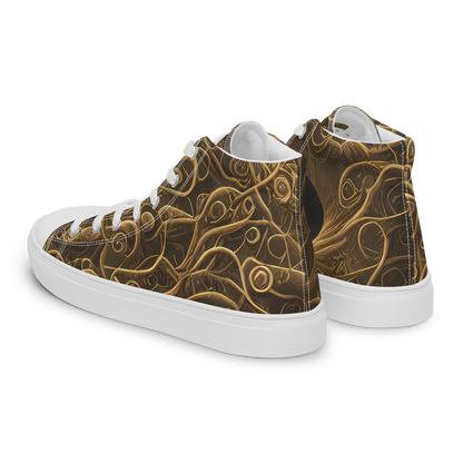 Women's High Top Canvas Shoes - Gilded Reverie