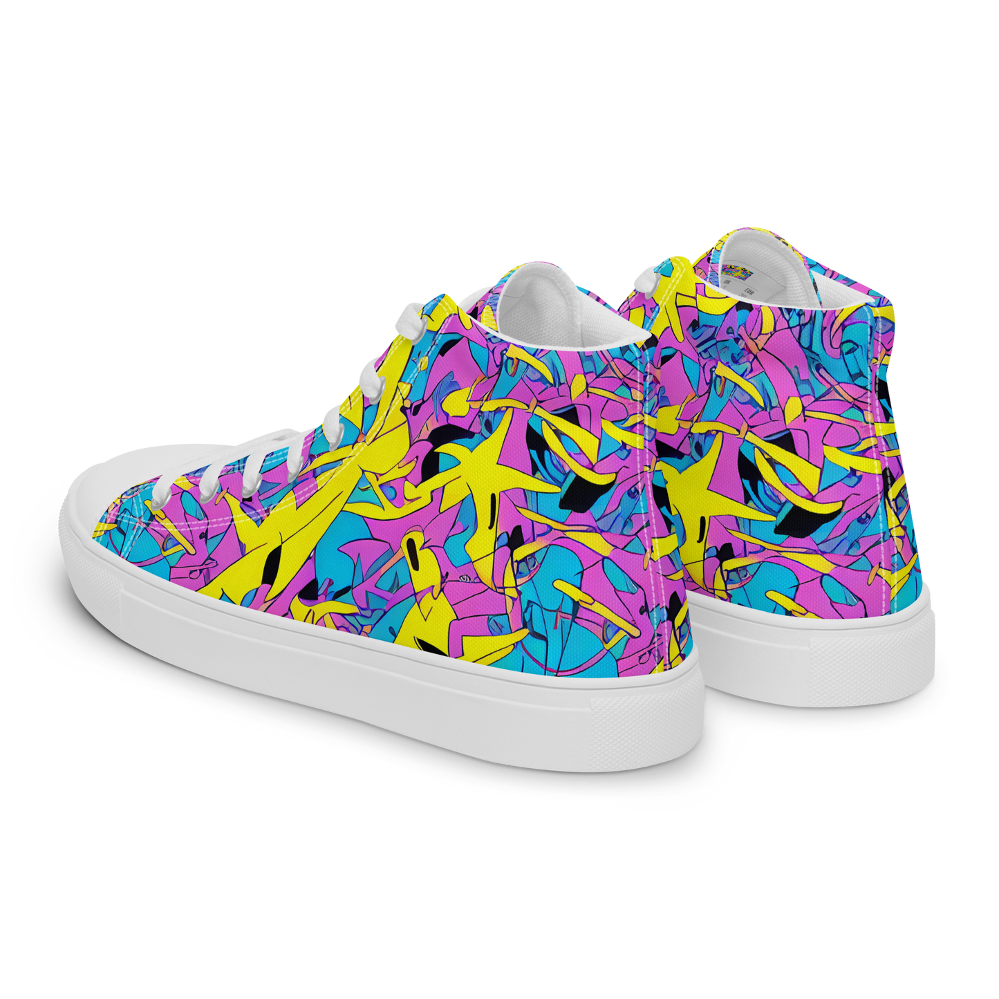 Men's High Top Canvas Shoes - Neon Jive