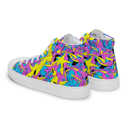 Men's High Top Canvas Shoes - Neon Jive