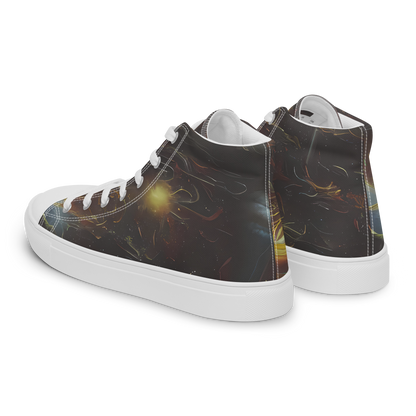 Men's High Top Canvas Shoes - Quantum Illusions