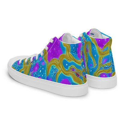 Women's High Top Canvas Shoes - Mystic Waves