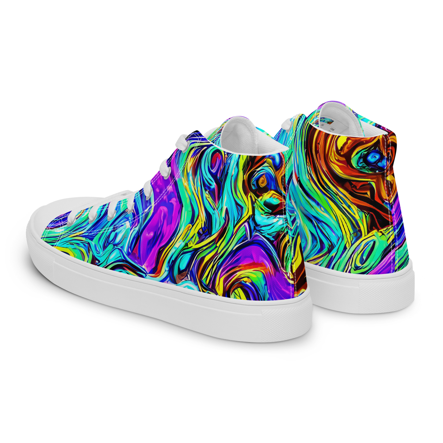 Men's High Top Canvas Shoes - Mystic Iridescence