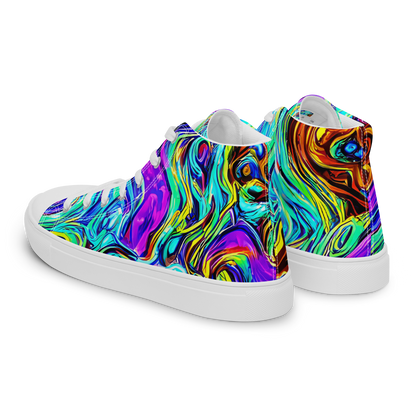 Men's High Top Canvas Shoes - Mystic Iridescence