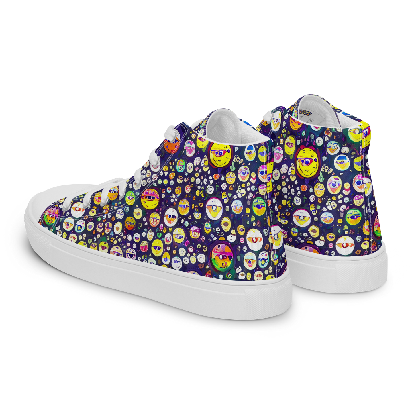 Men's High Top Canvas Shoes - Whimsical Eyescape