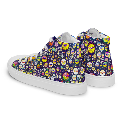 Men's High Top Canvas Shoes - Whimsical Eyescape